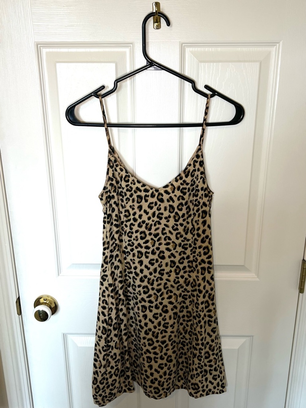 Divided Leopard Print Mini Dress - Tan and Black